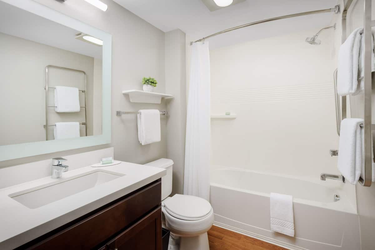 free toiletries, hair dryer, towels, soap