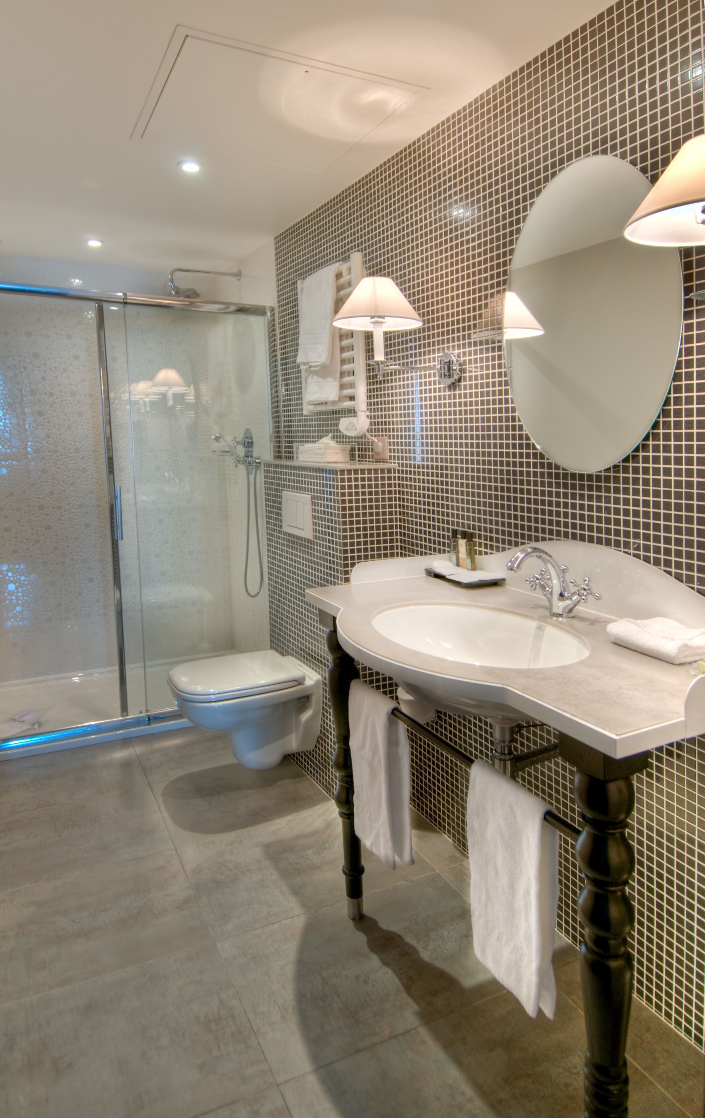 shower, free toiletries, hair dryer, dressing gowns