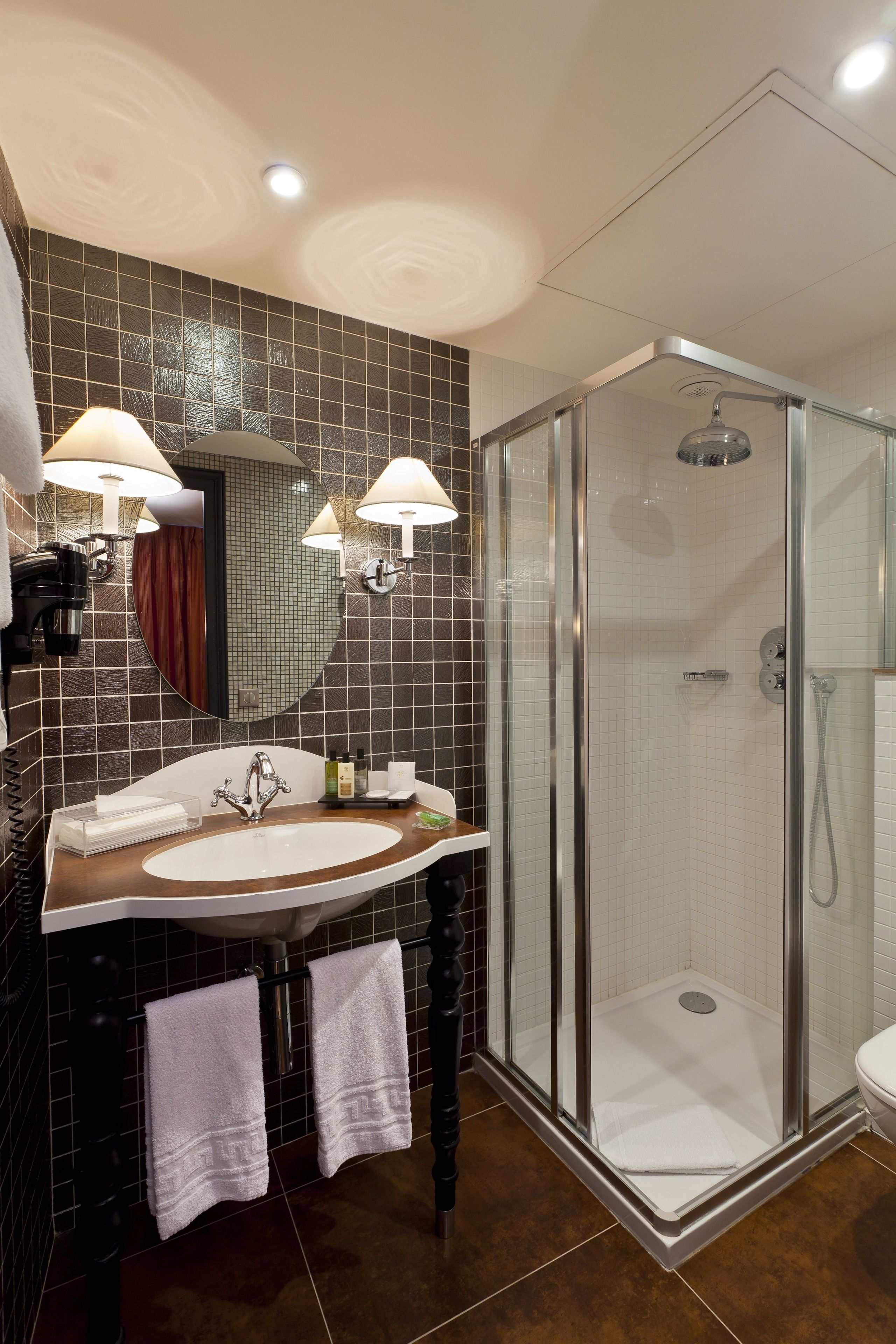 shower, free toiletries, hair dryer, dressing gowns