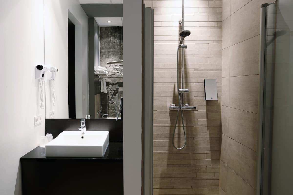 design room | bathroom | hair dryer, towels