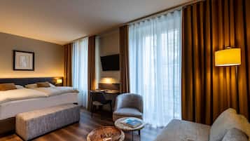 Literie de qualité supérieure, couette en duvet d'oie, minibar