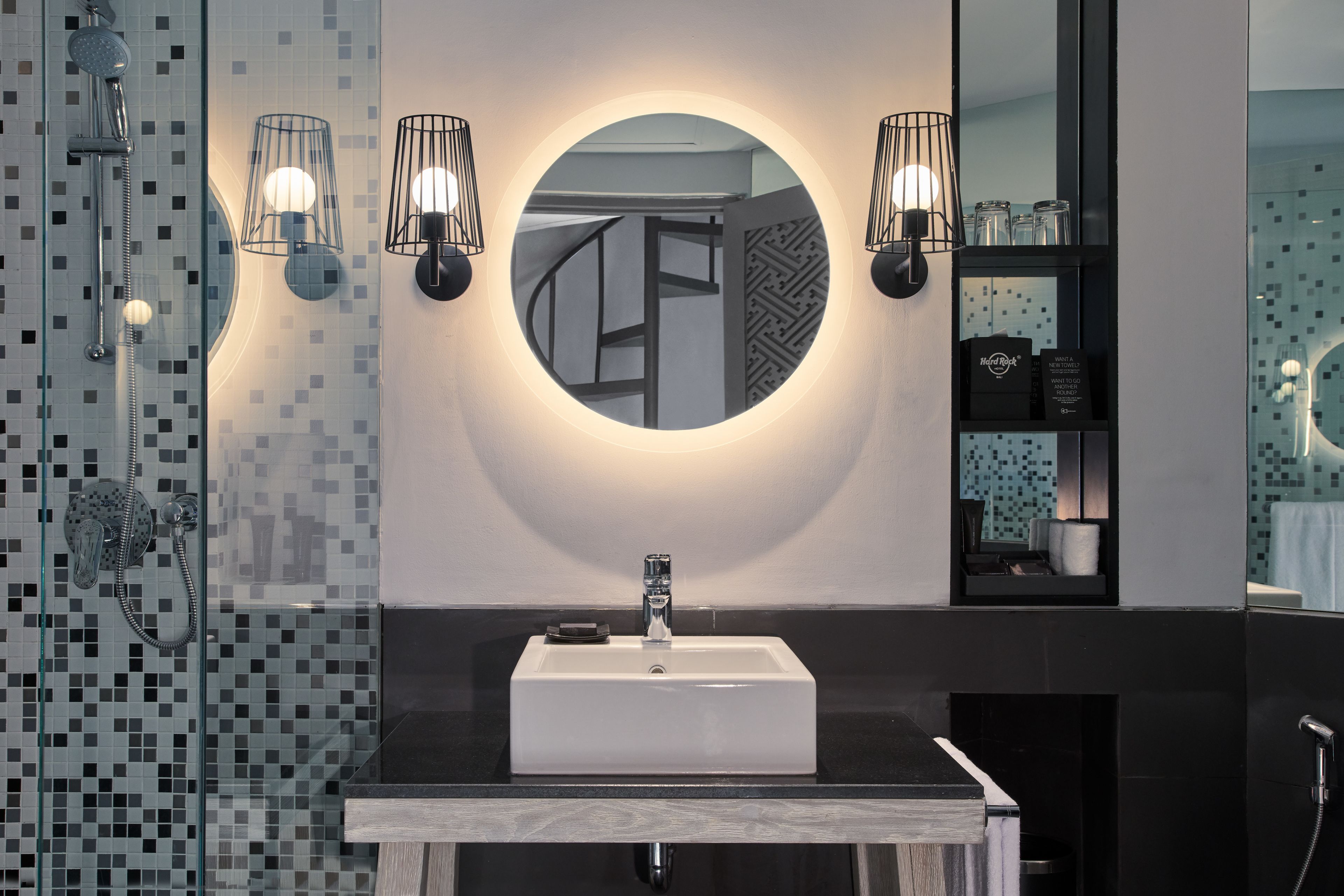 shower, rainfall showerhead, eco-friendly toiletries, hair dryer