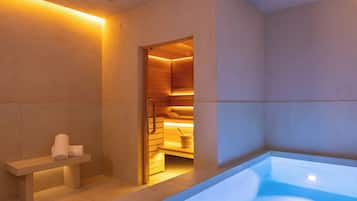 Sauna, bain à remous
