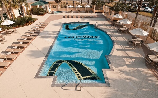 Outdoor pool, open 8:00 AM to 8:00 PM, pool cabanas (surcharge)