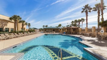 Outdoor pool, open 8:00 AM to 8:00 PM, cabanas (surcharge)