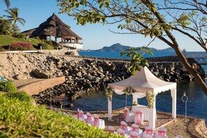 Outdoor wedding area