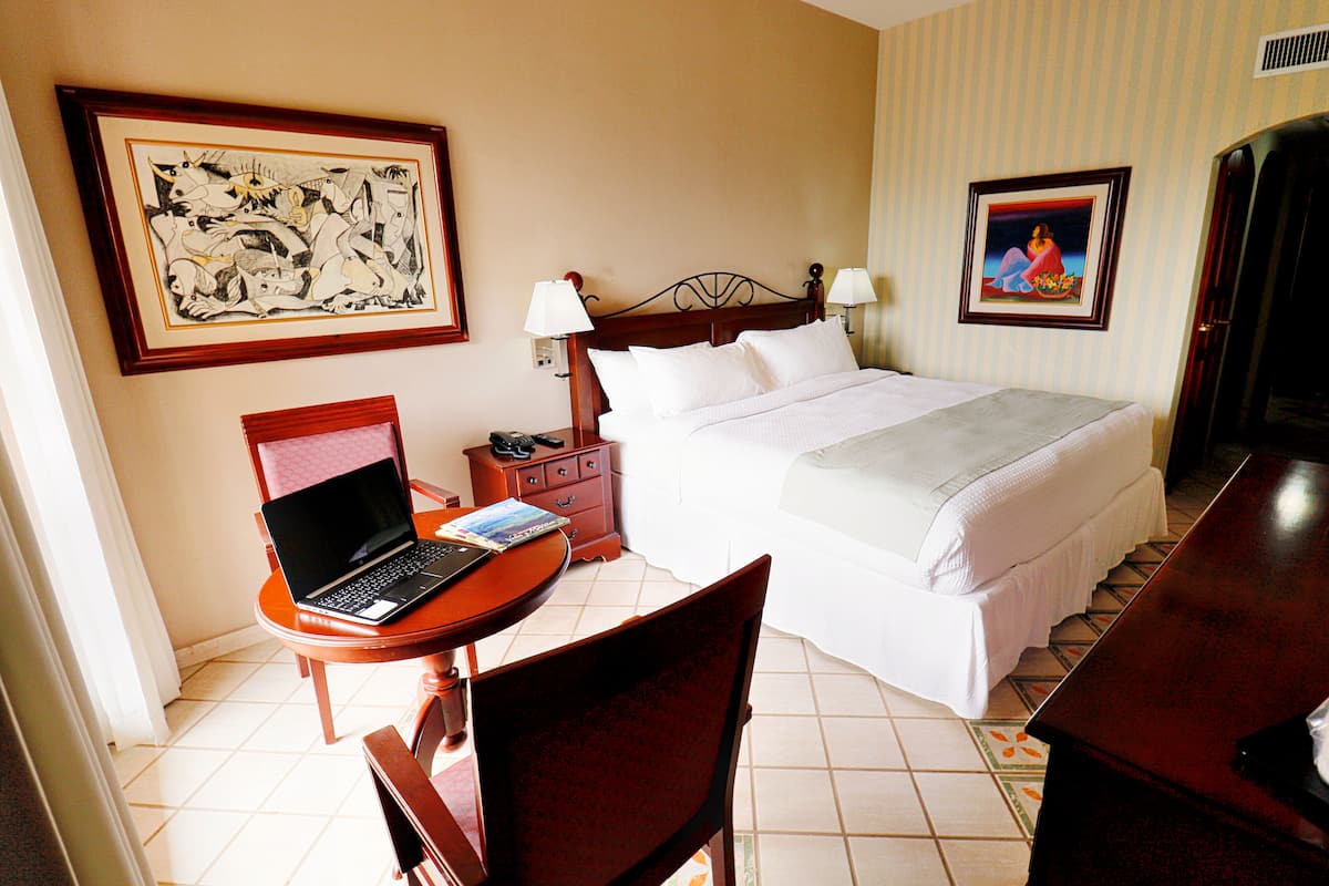 In-room safe, desk, laptop workspace, iron/ironing board