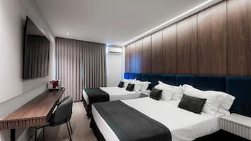 Premium Suite, 2 Queen Beds | Minibar, in-room safe, desk, laptop workspace