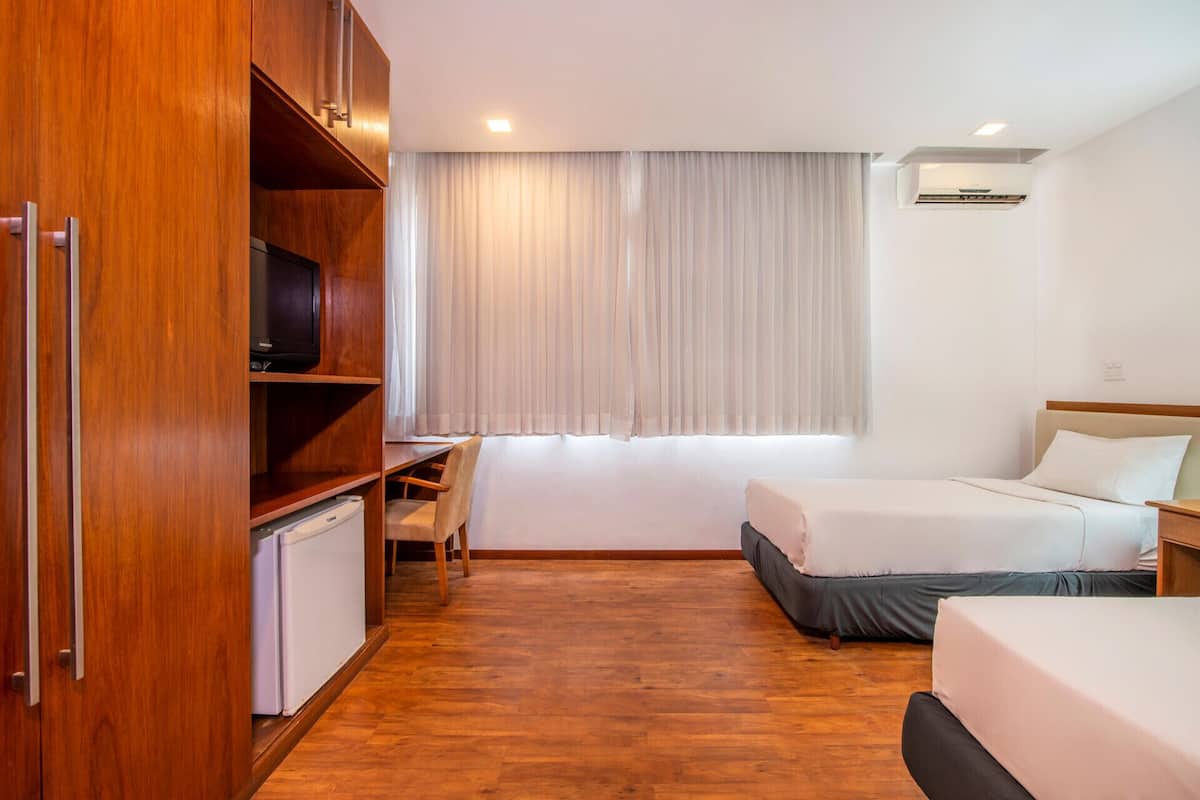 Premium bedding, pillow-top beds, minibar, desk