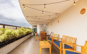 Outdoor pool, open 9:00 AM to 6:00 PM, pool umbrellas, sun loungers