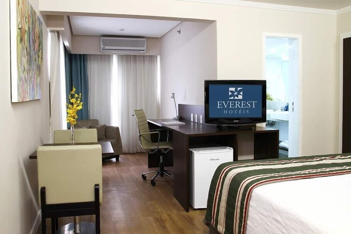 Pillow-top beds, free minibar items, in-room safe, blackout curtains