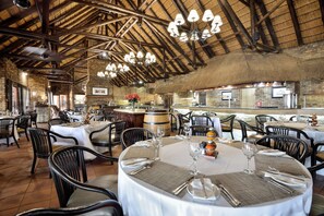 Lunch and dinner served, garden views 