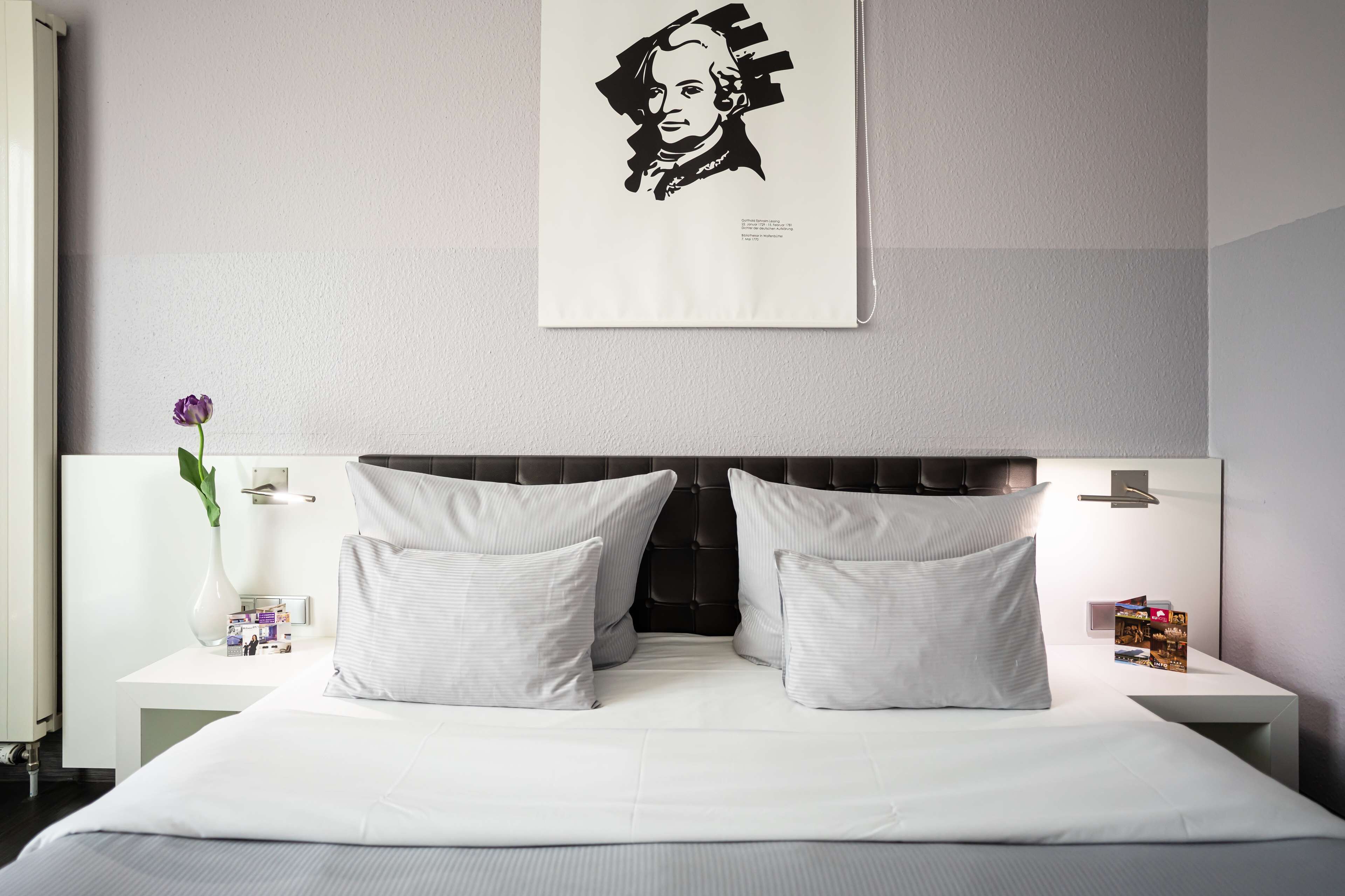 standard room | premium bedding, desk, laptop workspace, blackout curtains