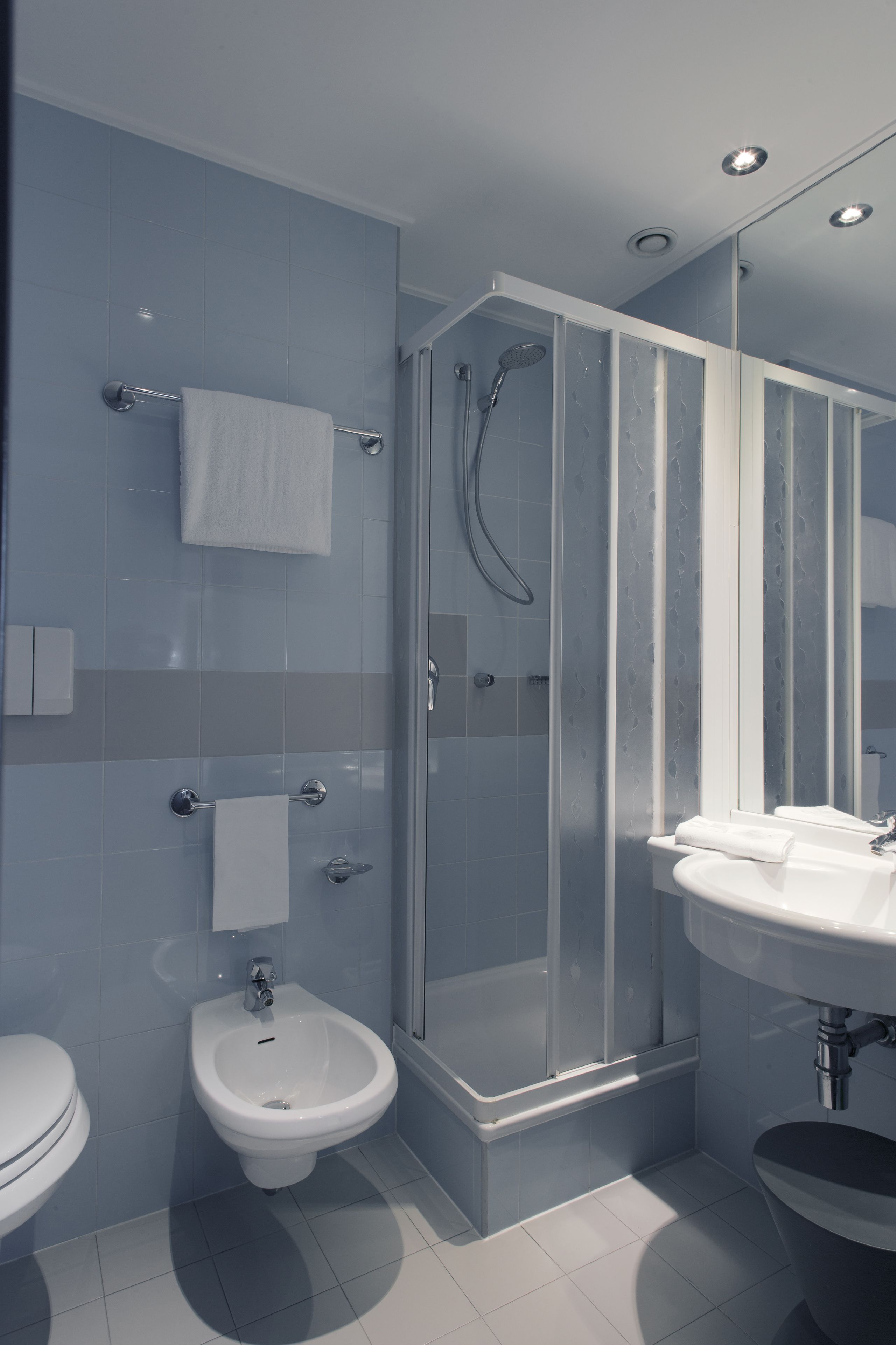 shower, rainfall showerhead, hair dryer, bidet