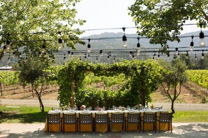 Outdoor wedding area