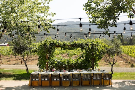 Área de bodas al aire libre. Harvest Inn
