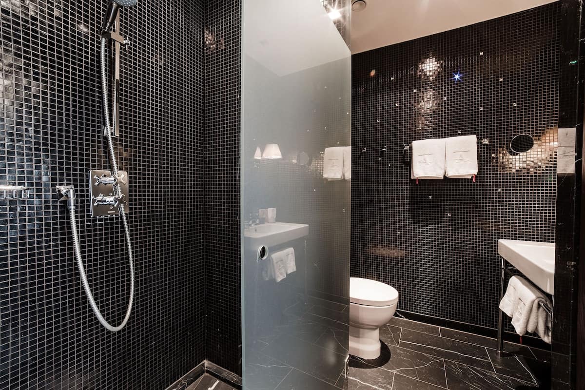 double room regular | bathroom | free toiletries, hair dryer, bathrobes, slippers