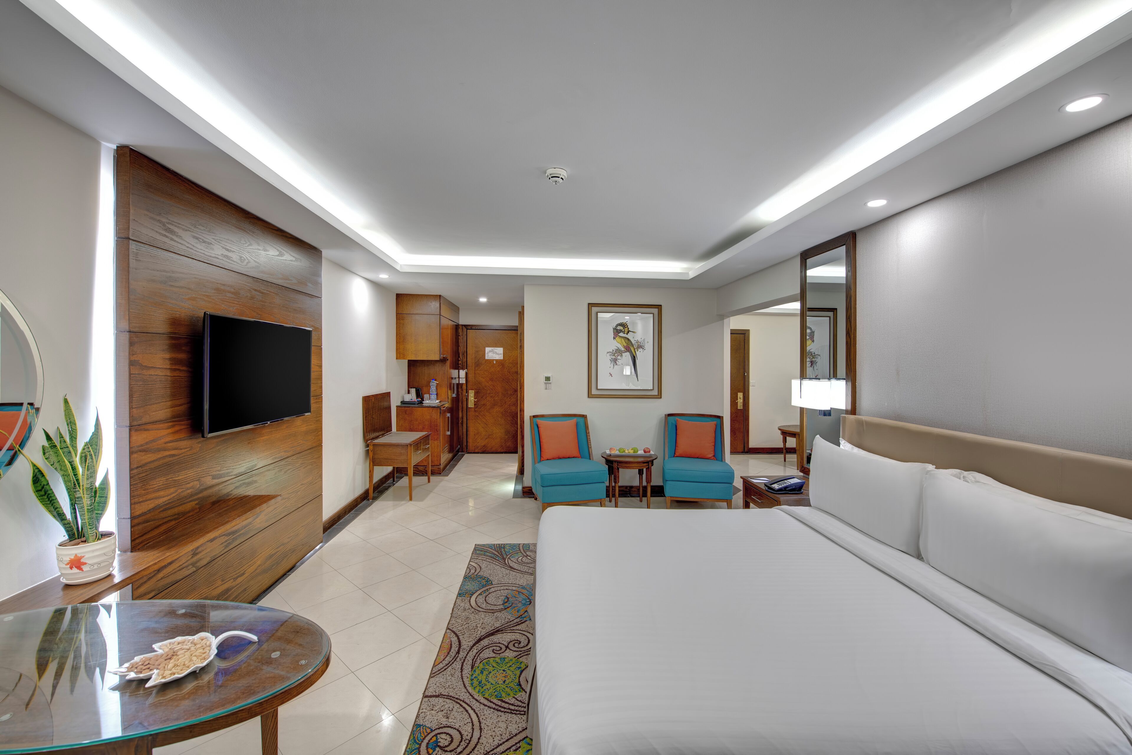 Suite junior | Minibar, caja de seguridad en la habitación y escritorio 