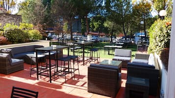Breakfast, lunch, dinner served; Mediterranean cuisine, garden views