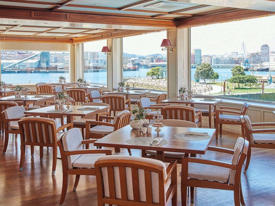 International cuisine, ocean views