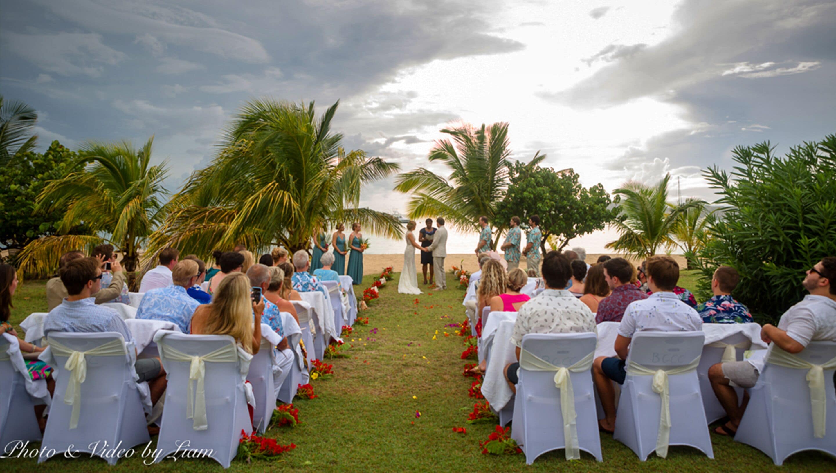 outdoor wedding area
