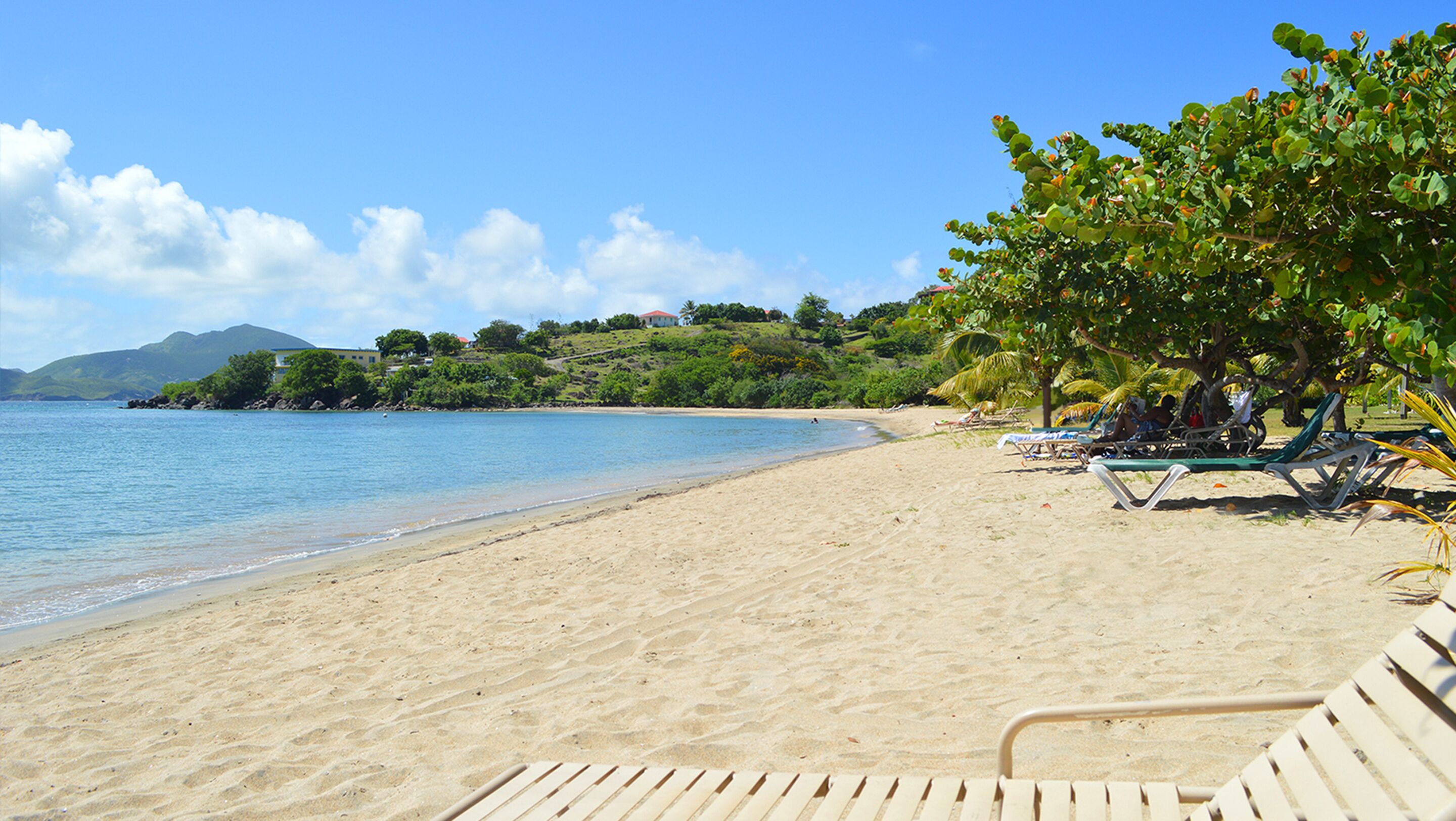 On the beach, sun loungers, beach towels, beach massages