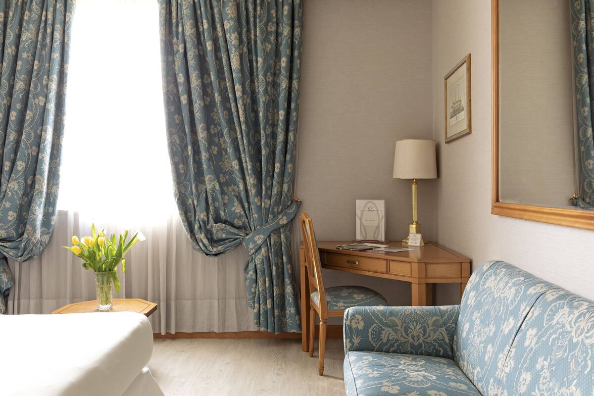 Down comforters, minibar, in-room safe, blackout drapes