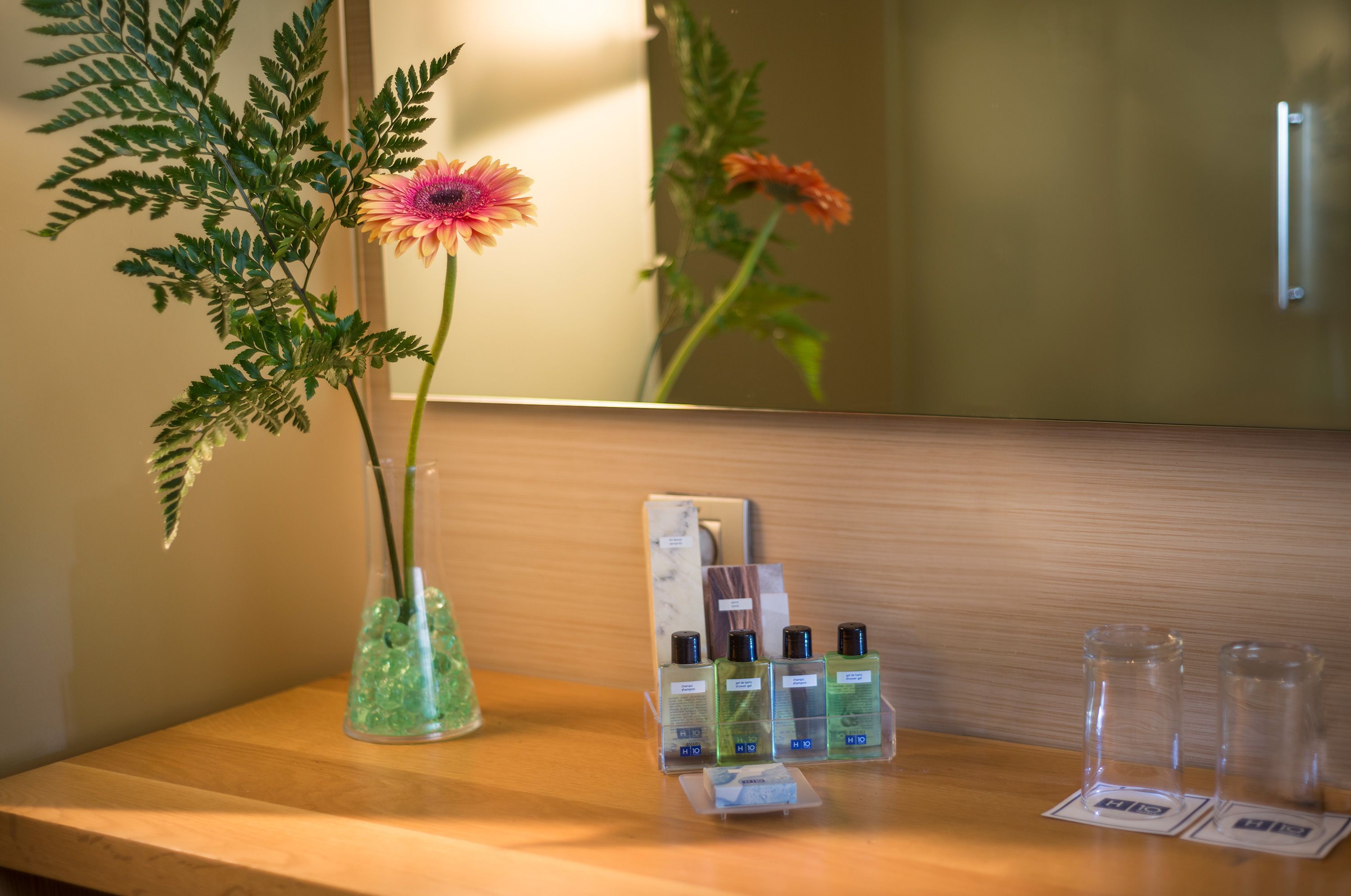 combined shower/bathtub, free toiletries, hair dryer, bidet