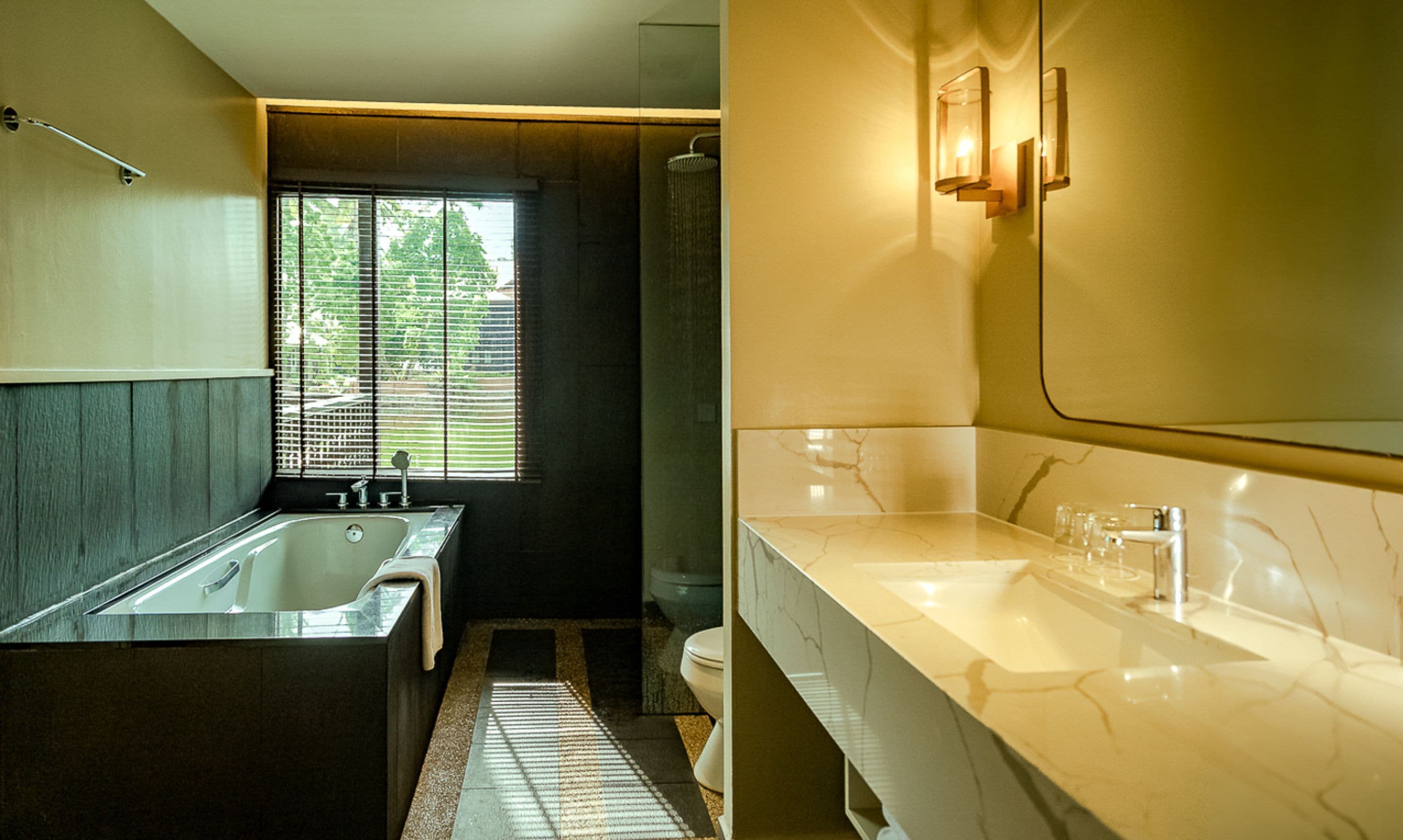 free toiletries, hair dryer, slippers, bidet