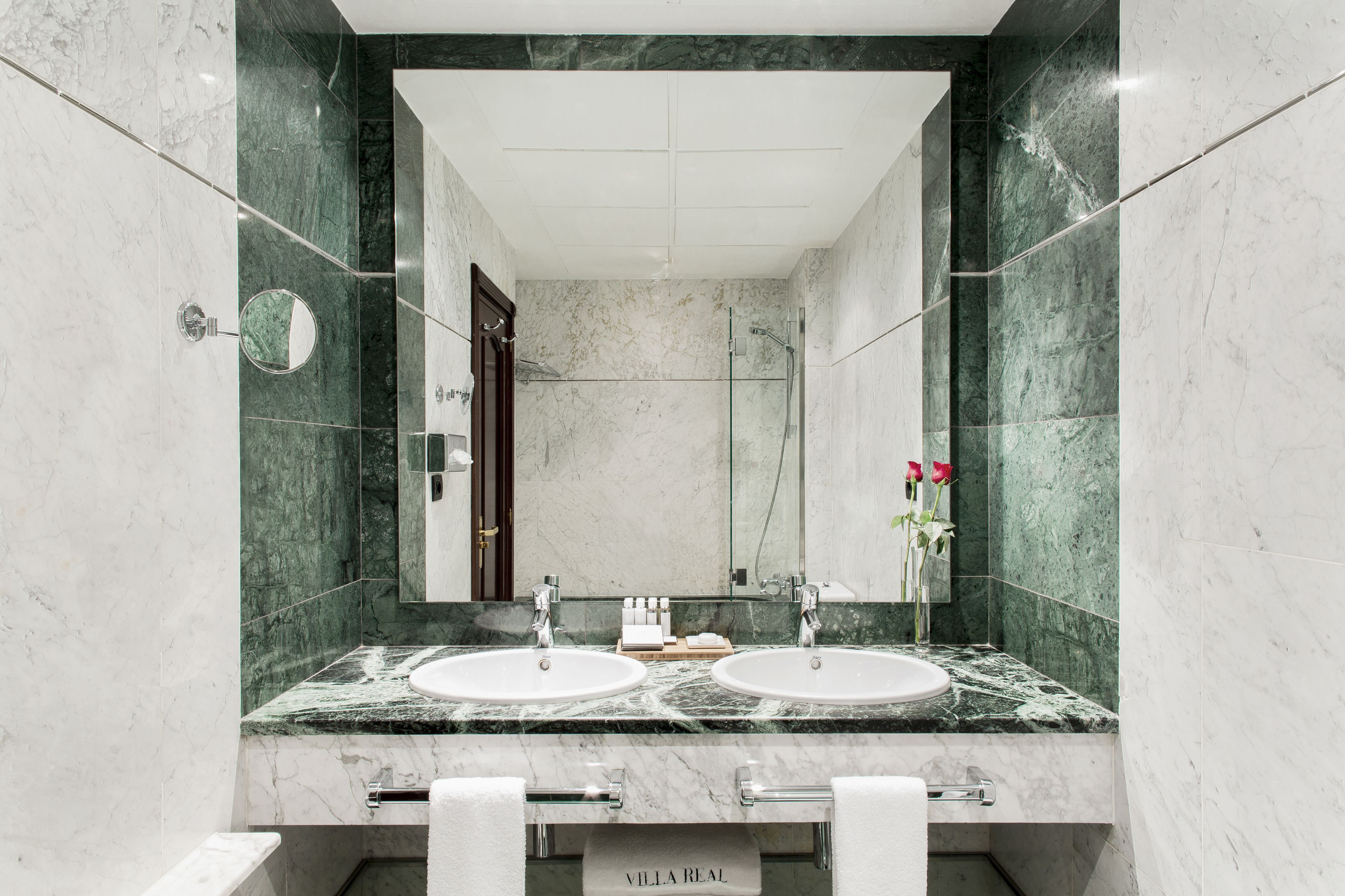 jetted bath, free toiletries, hair dryer, bathrobes