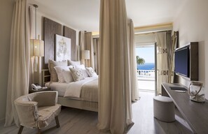 Elite Suite, Sea View | Hypo-allergenic bedding, minibar, in-room safe, desk - Palladium Hotel (Mykonos)