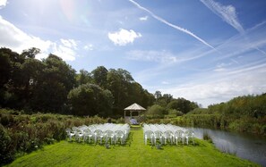 Outdoor wedding area