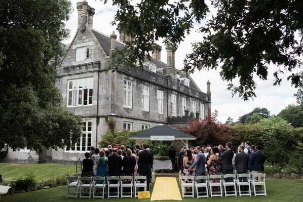 Outdoor wedding area