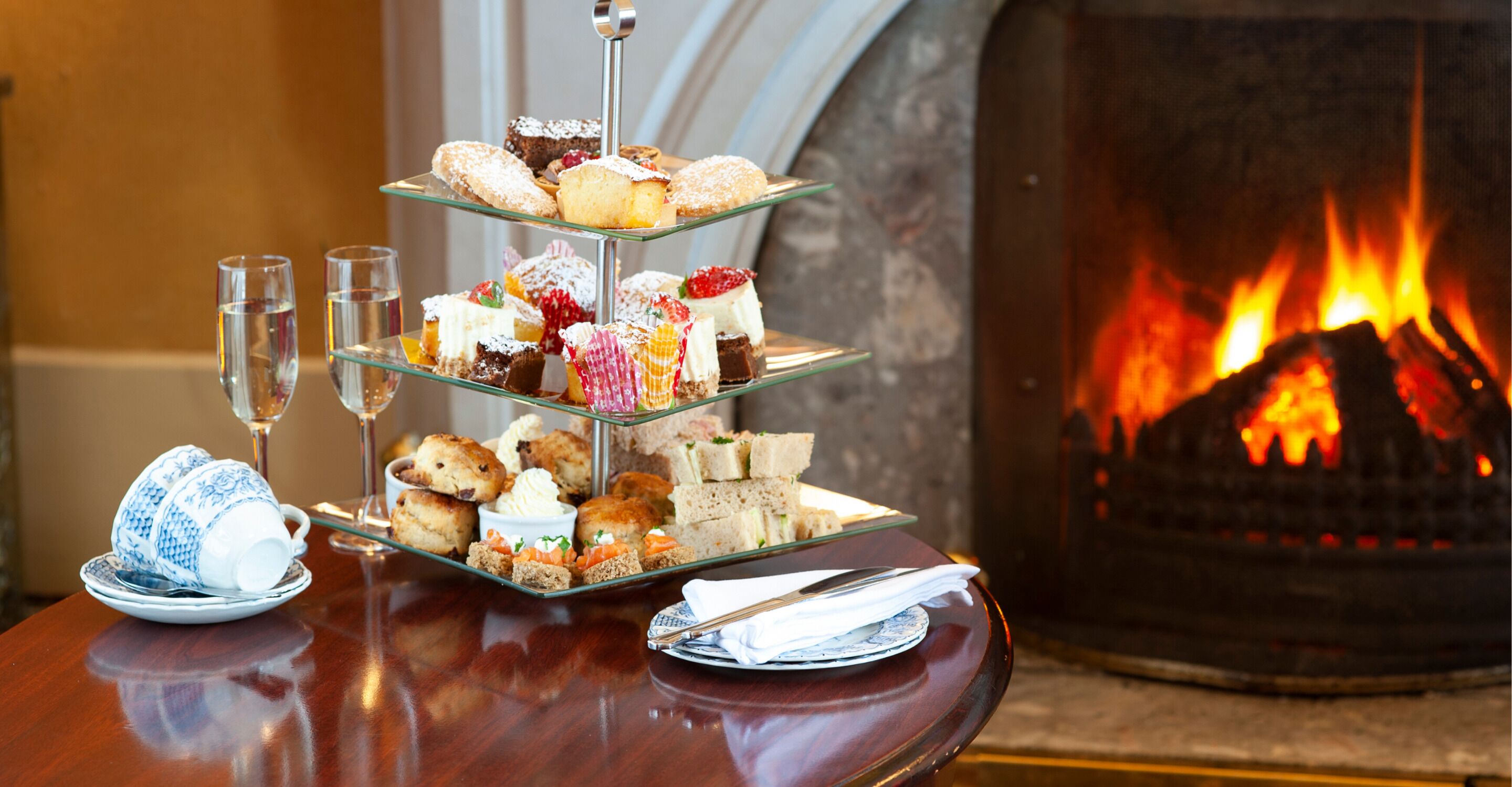 dinner served, sea views