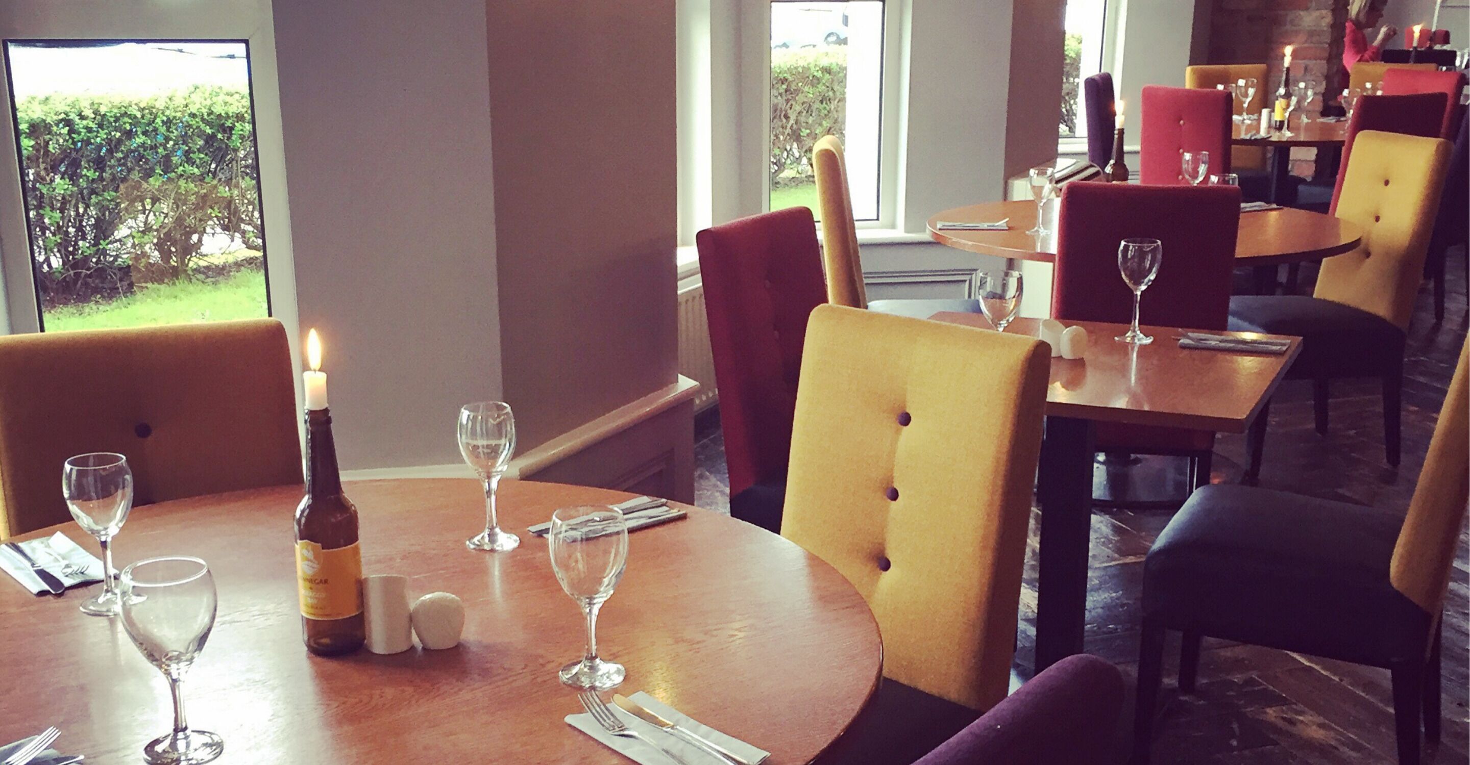 dinner served, sea views