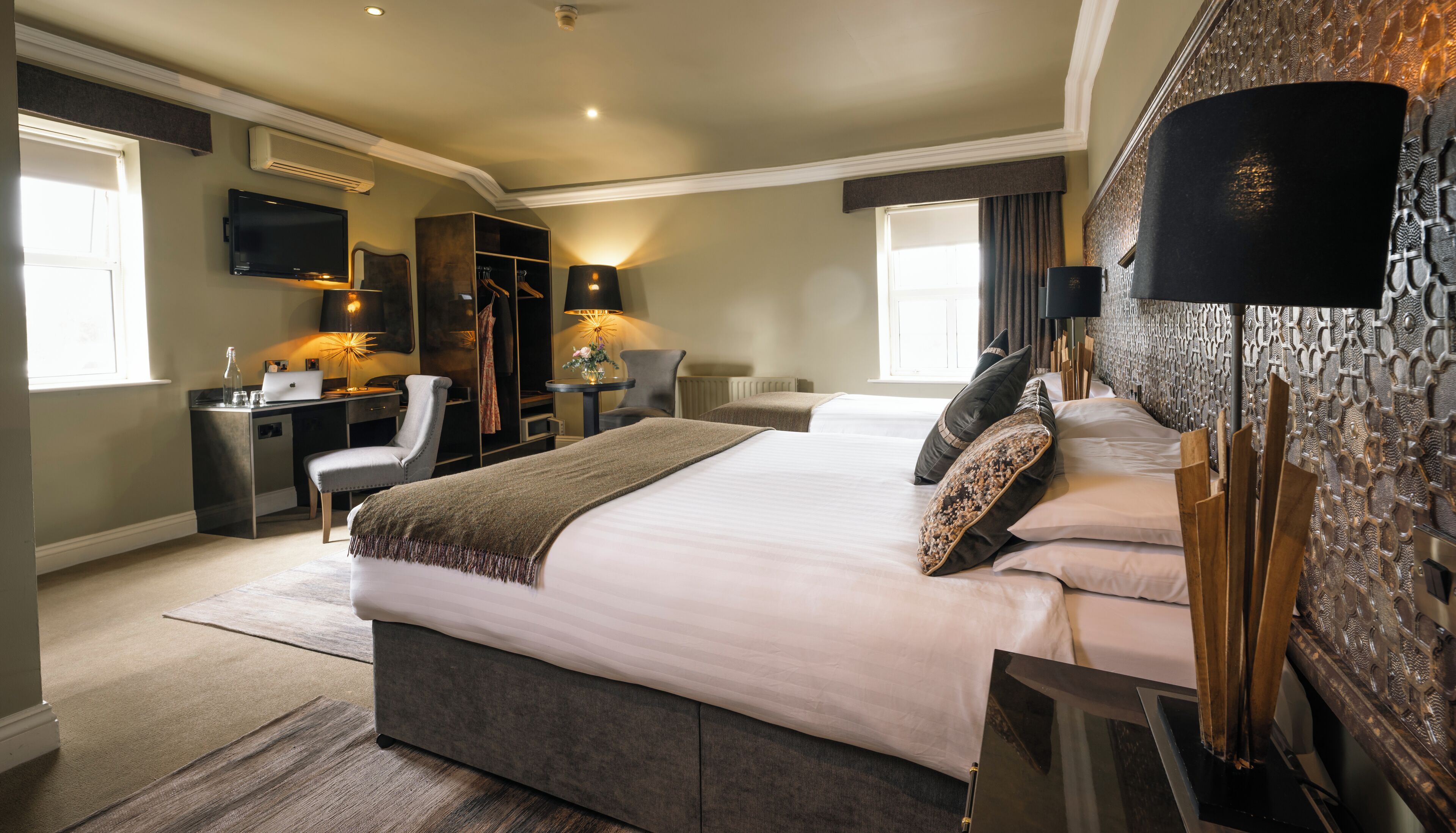 in-room safe, desk, blackout curtains, iron/ironing board