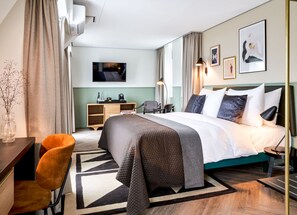 Suite estudio junior, 1 cama King size | Ropa de cama de alta calidad y edredón 