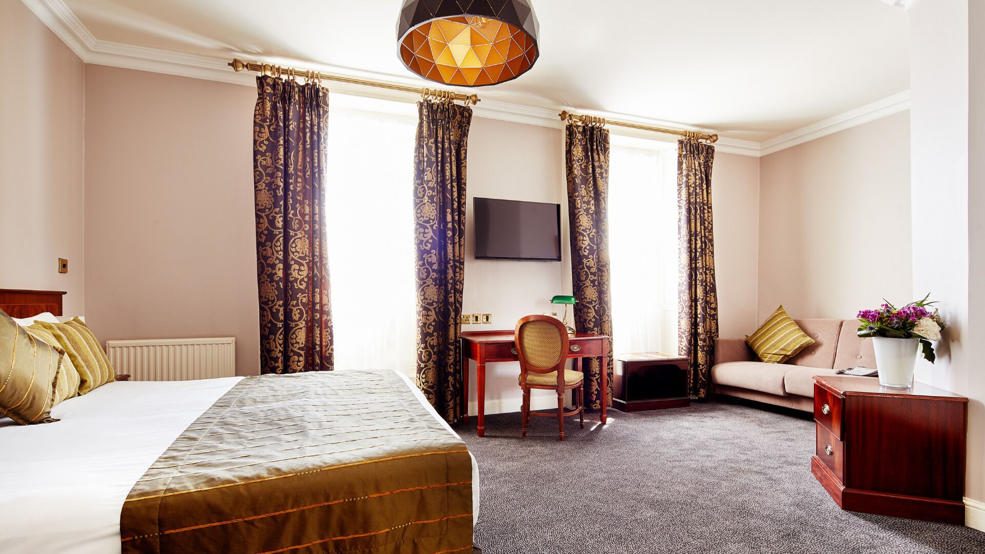 In-room safe, desk, blackout curtains, iron/ironing board