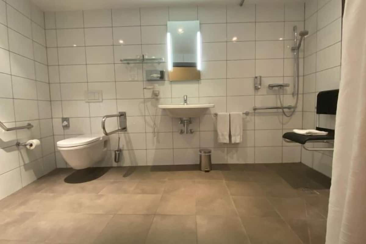 Bathroom | Eco-friendly toiletries, hair dryer, towels, soap