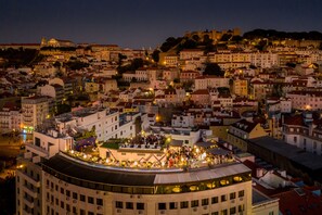 Vue sur la ville depuis l’hébergement