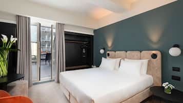 Camera Executive con letto matrimoniale o 2 letti singoli | Biancheria da letto di alta qualità, copriletto in piuma, minibar