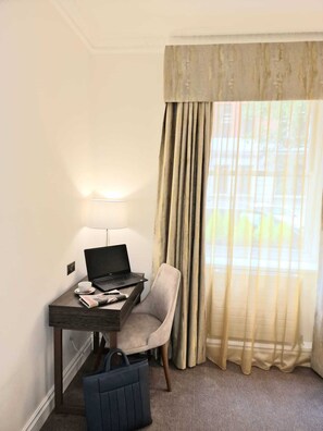 In-room safe, desk, blackout curtains, iron/ironing board