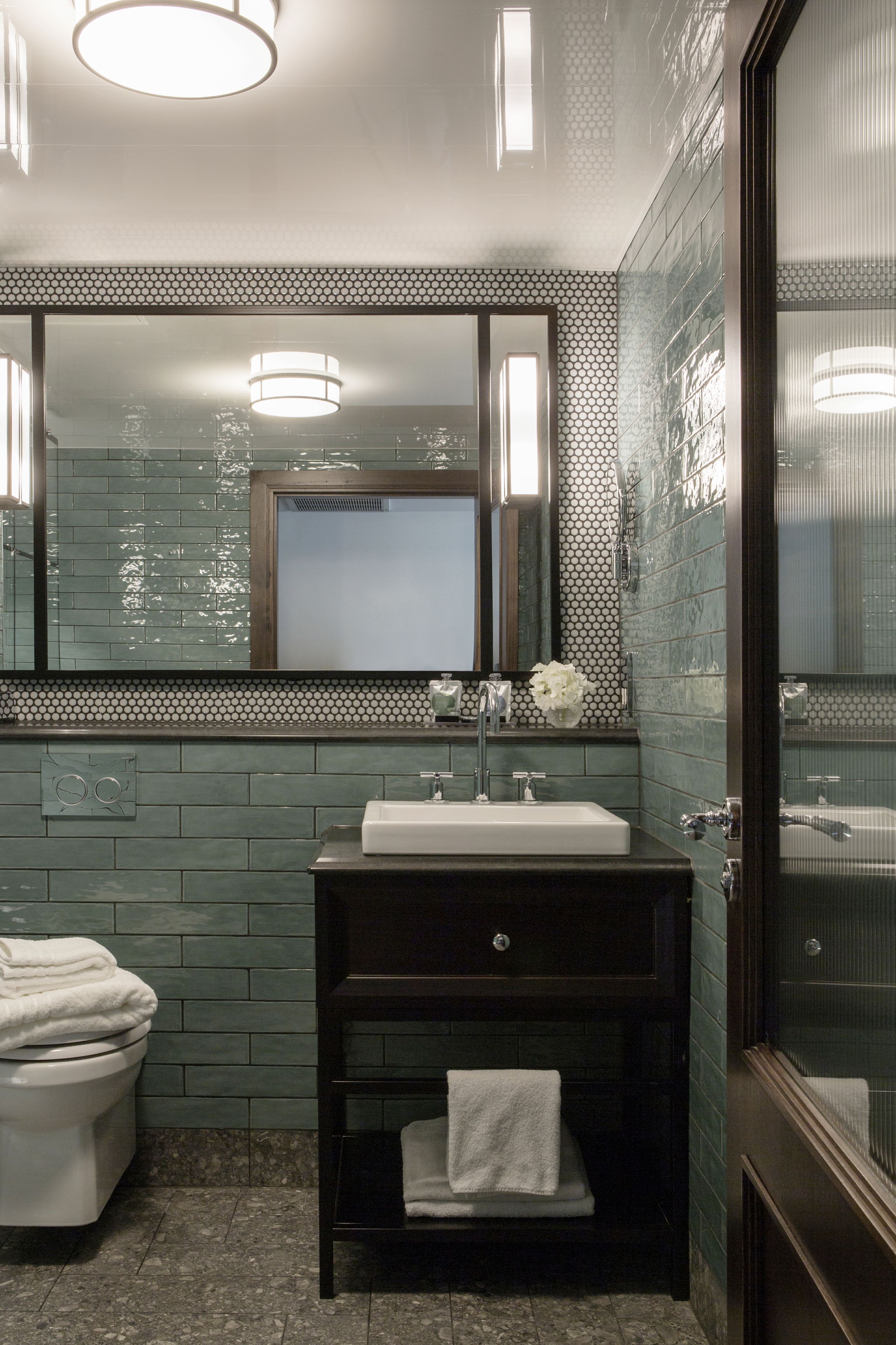 shower, rainfall showerhead, designer toiletries, hair dryer