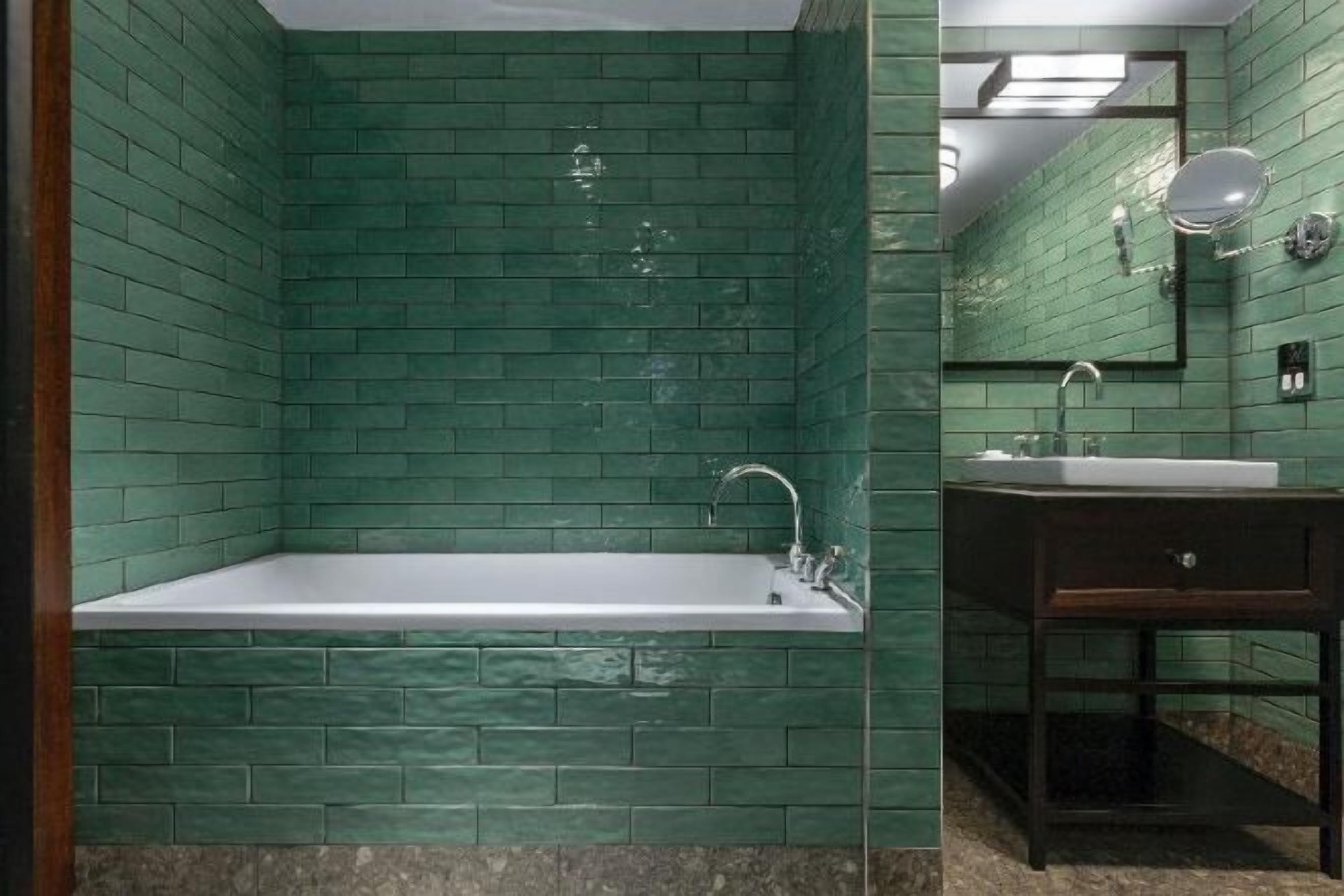 Bathroom | Shower, rainfall showerhead, designer toiletries, hair dryer