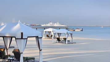 Private beach, beach cabanas, sun-loungers, beach umbrellas