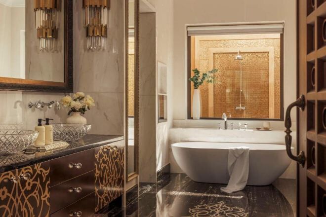 Bathroom | Separate tub and shower, deep soaking tub, designer toiletries