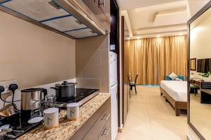 Studio familial | Literie de qualité, minibar, coffre-fort, ameublement unique