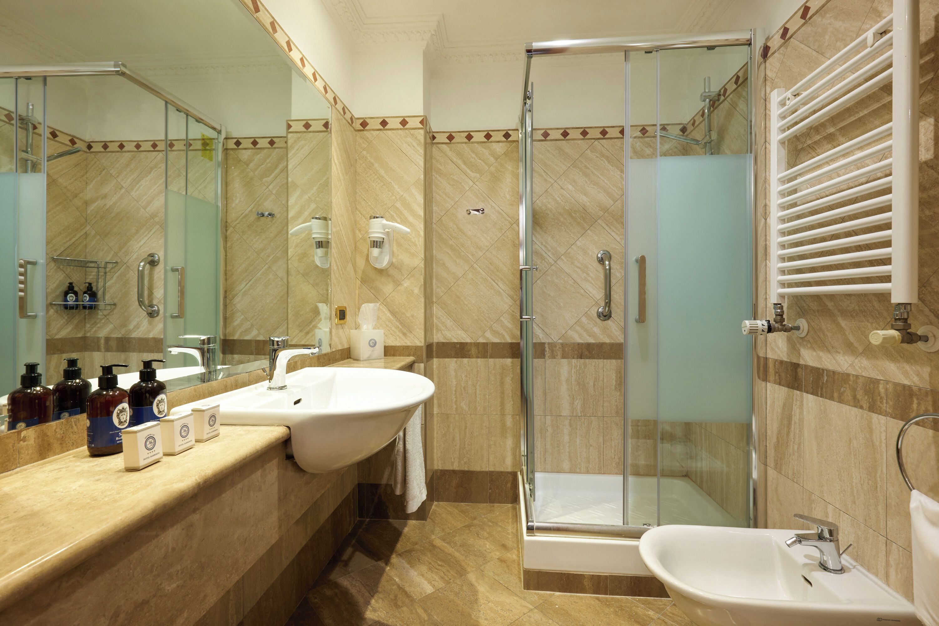 economy double room, 1 large single bed (french bed) | bathroom | shower, rainfall showerhead, free toiletries, hair dryer