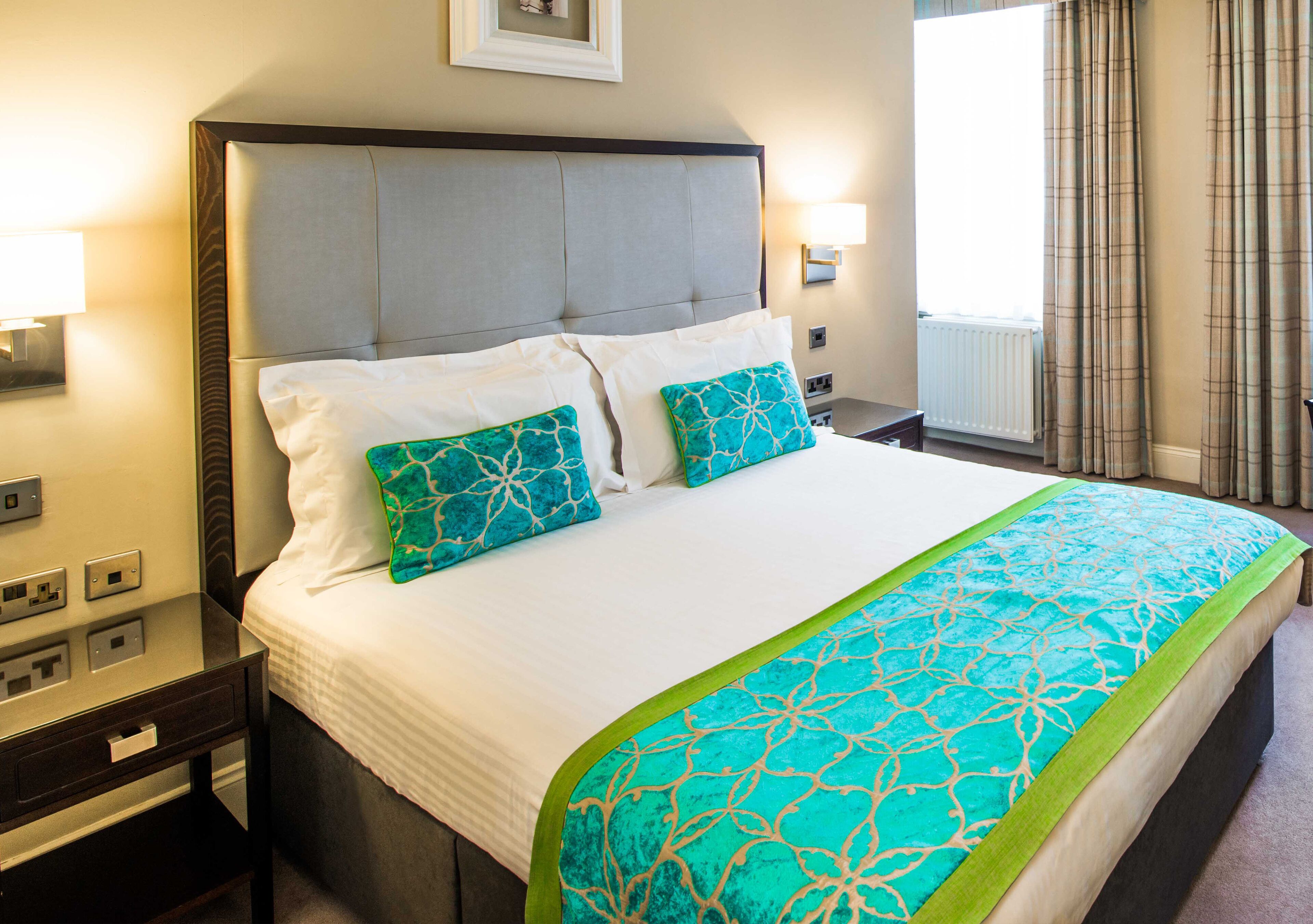 desk, blackout curtains, iron/ironing board, free cots/infant beds