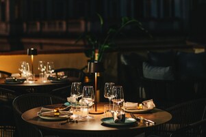 Lunch, dinner served; Middle Eastern cuisine, alfresco dining 